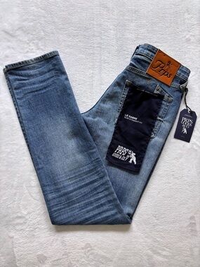 PRPS Men's Le Sabre Slim Straight Fit Mid Rise Medium Wash Jeans--NWT--30